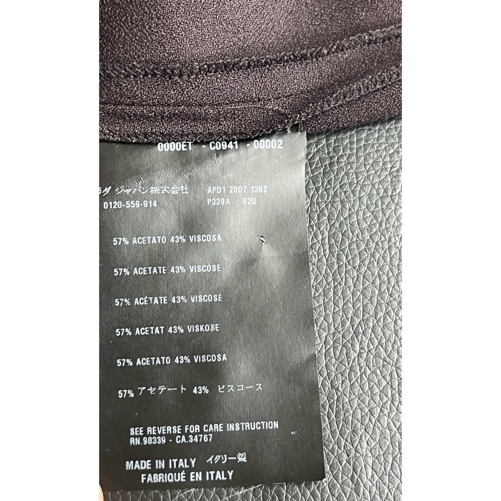 Prada 2007 Archival Brown Crepe V-Neck Midi Dress IT 42 US 6-8 A-Line Flare Luxe - Picture 6 of 13